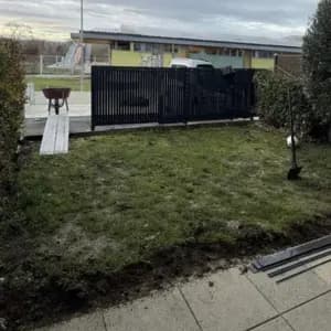 Avant — jardin en friche avant aménagement paysager